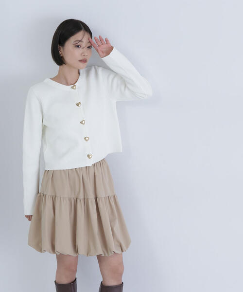 NATURAL BEAUTY BASIC（ナチュラルビューティーベーシック）の「◇バルーンミニスカート（スカート・レディース・ブラック/オフホワイト/ベージュ・SMALL/MEDIUM）」の18枚目の写真