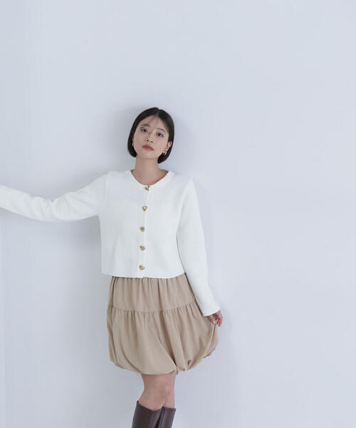 NATURAL BEAUTY BASIC（ナチュラルビューティーベーシック）の「◇バルーンミニスカート（スカート・レディース・ブラック/オフホワイト/ベージュ・SMALL/MEDIUM）」の20枚目の写真