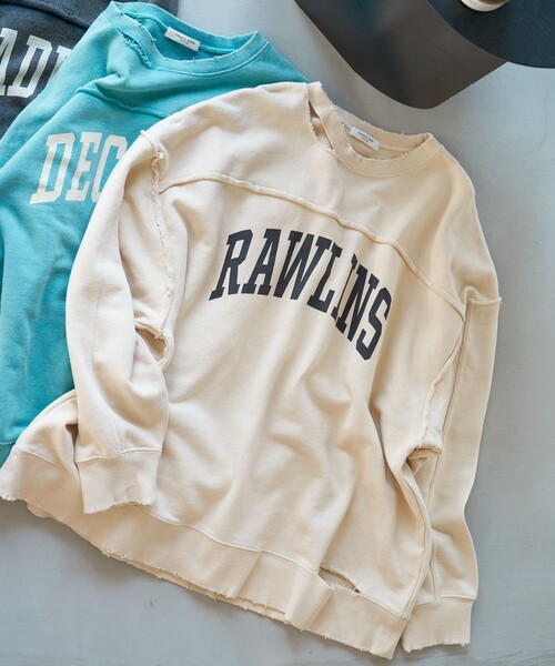 FREAK'S STORE（フリークスストア）の「パウダー加工 ロゴスウェット（スウェット・レディース・チャコール/ブルー/オフホワイト・ﾌﾘ-）」の2枚目の写真