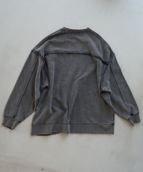 FREAK'S STORE（フリークスストア）の「パウダー加工 ロゴスウェット（スウェット・レディース・チャコール/ブルー/オフホワイト・ﾌﾘ-）」の6枚目の写真