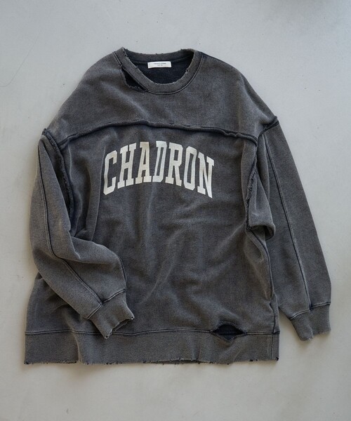 FREAK'S STORE（フリークスストア）の「パウダー加工 ロゴスウェット（スウェット・レディース・チャコール/ブルー/オフホワイト・ﾌﾘ-）」の15枚目の写真