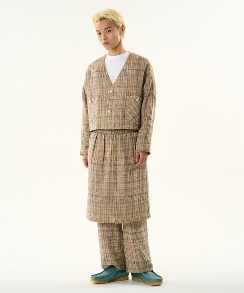 DISCOVERED(ディスカバード)の「TWEED LAYERED PANTS(その他パンツ・メンズ・ブラック/ベージュ・1/3)」の13枚目の写真