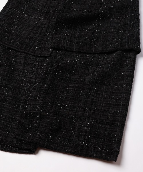DISCOVERED(ディスカバード)の「TWEED LAYERED PANTS(その他パンツ・メンズ・ブラック/ベージュ・1/3)」の3枚目の写真