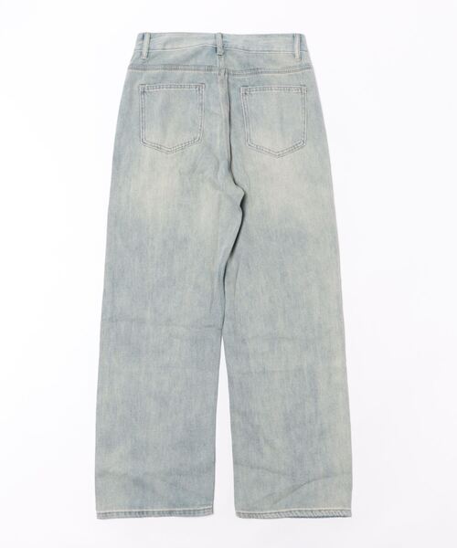 aimoha（アイモハ）の「【Aimohaルーズストレートジーンズ（デニムパンツ・レディース・グレー/ブルー・SMALL/MEDIUM/LARGE）」の3枚目の写真