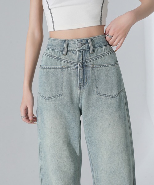 aimoha（アイモハ）の「【Aimohaルーズストレートジーンズ（デニムパンツ・レディース・グレー/ブルー・SMALL/MEDIUM/LARGE）」の20枚目の写真