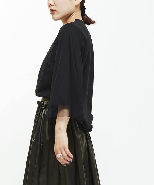 CONVERSE TOKYO(コンバーストウキョウ)の「TULLE DOCKING TEE(Tシャツ/カットソー・レディース・ブラック/ピンク/ブルー・FREE)」の10枚目の写真