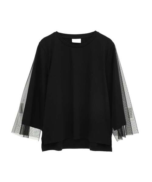 CONVERSE TOKYO(コンバーストウキョウ)の「TULLE DOCKING TEE(Tシャツ/カットソー・レディース・ブラック/ピンク/ブルー・FREE)」の12枚目の写真