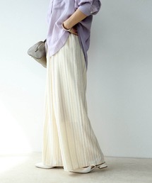 ジャガードストライプワイドパンツ