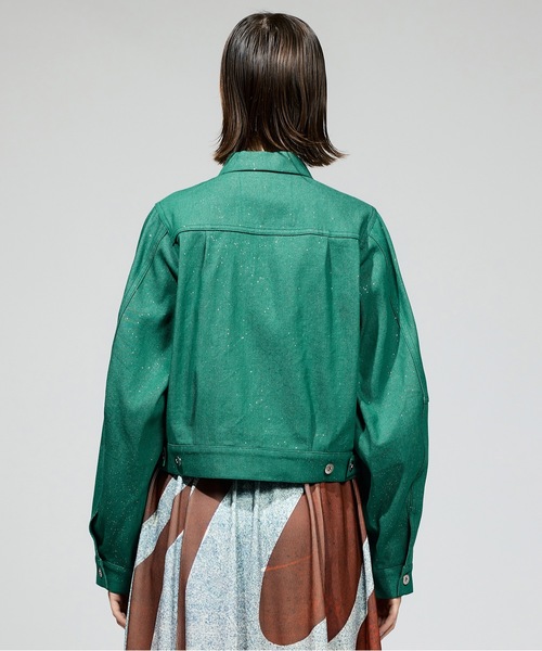 NON TOKYO(ノントーキョー)の「LAME DENIM JACKET(デニムジャケット・レディース・インディゴブルー/グリーン/ブラック・FREE)」の8枚目の写真