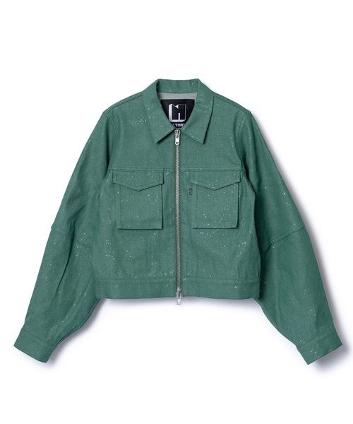 NON TOKYO(ノントーキョー)の「LAME DENIM JACKET(デニムジャケット・レディース・インディゴブルー/グリーン/ブラック・FREE)」の12枚目の写真