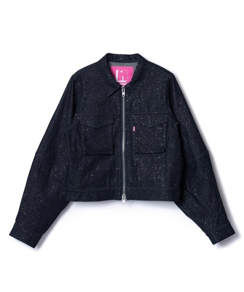 NON TOKYO(ノントーキョー)の「LAME DENIM JACKET(デニムジャケット・レディース・インディゴブルー/グリーン/ブラック・FREE)」の14枚目の写真