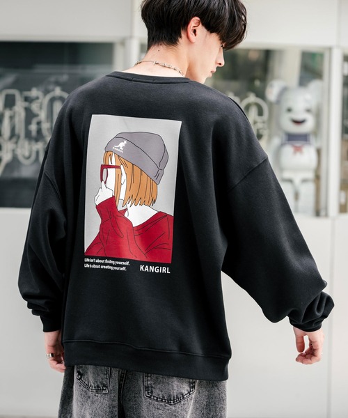 KANGOL(カンゴール)の「KANGOL カンゴール 別注コラボ カンガールプリント裏起毛クルーネックスウェットトレーナー(スウェット・メンズ・ピンク/ホワイト/グリーン系/ピンク系/ブラック系/ブルー系/ブルーグリーン/ブラック/ホワイト系/アッシュ/ブルー/グレー系・M/L/XL)」の21枚目の写真