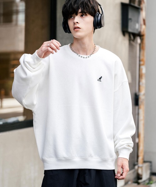 KANGOL(カンゴール)の「KANGOL カンゴール 別注コラボ カンガールプリント裏起毛クルーネックスウェットトレーナー(スウェット・メンズ・ピンク/ホワイト/グリーン系/ピンク系/ブラック系/ブルー系/ブルーグリーン/ブラック/ホワイト系/アッシュ/ブルー/グレー系・M/L/XL)」の14枚目の写真