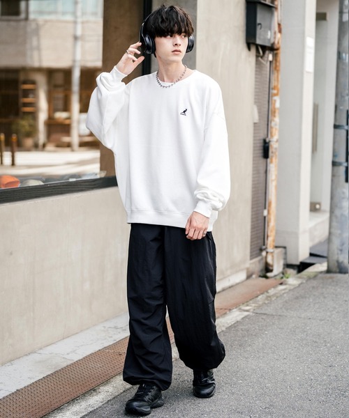 KANGOL(カンゴール)の「KANGOL カンゴール 別注コラボ カンガールプリント裏起毛クルーネックスウェットトレーナー(スウェット・メンズ・ピンク/ホワイト/グリーン系/ピンク系/ブラック系/ブルー系/ブルーグリーン/ブラック/ホワイト系/アッシュ/ブルー/グレー系・M/L/XL)」の16枚目の写真