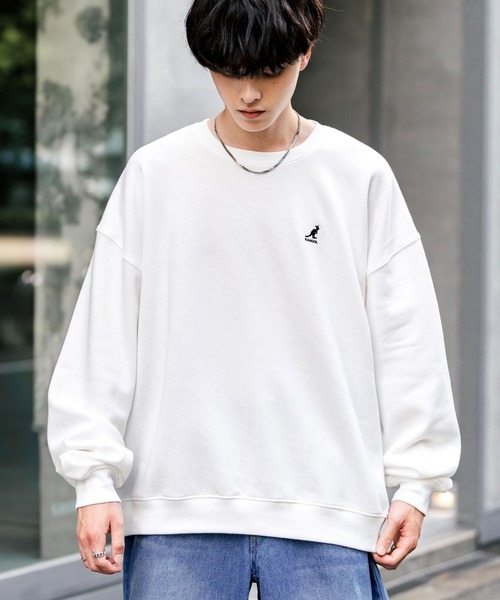 KANGOL(カンゴール)の「KANGOL カンゴール 別注コラボ カンガールプリント裏起毛クルーネックスウェットトレーナー(スウェット・メンズ・ピンク/ホワイト/グリーン系/ピンク系/ブラック系/ブルー系/ブルーグリーン/ブラック/ホワイト系/アッシュ/ブルー/グレー系・M/L/XL)」の18枚目の写真