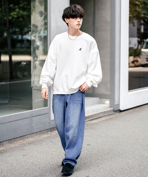 KANGOL(カンゴール)の「KANGOL カンゴール 別注コラボ カンガールプリント裏起毛クルーネックスウェットトレーナー(スウェット・メンズ・ピンク/ホワイト/グリーン系/ピンク系/ブラック系/ブルー系/ブルーグリーン/ブラック/ホワイト系/アッシュ/ブルー/グレー系・M/L/XL)」の19枚目の写真