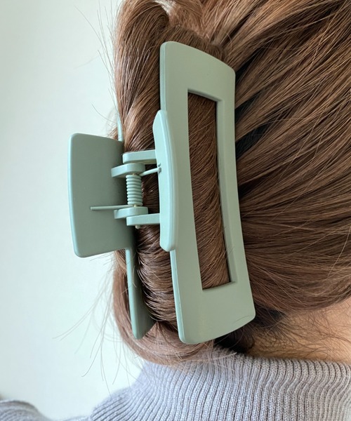 ciite'（シーテ）の「マットデザインヘアクリップ（バレッタ/ヘアクリップ・レディース・グリーン/ブラック/グレー/ダークグリーン/ブルー/イエロー/ピンク/レッド/ベージュ・FREE）」の20枚目の写真