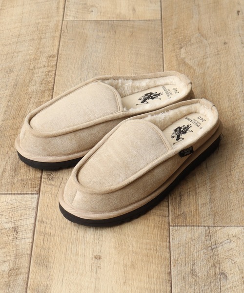 U.S. POLO ASSN.(ユーエスポロアッスン)の「【U.S. POLO ASSN./ユーエスポロアッスン】 ボアライニング スライド スリッポン WOMEN(スリッポン・レディース・ベージュ/ブラック・25.0cm/24.0cm/23.0cm)」の4枚目の写真