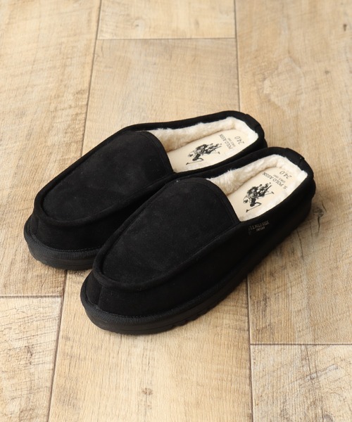 U.S. POLO ASSN.(ユーエスポロアッスン)の「【U.S. POLO ASSN./ユーエスポロアッスン】 ボアライニング スライド スリッポン WOMEN(スリッポン・レディース・ベージュ/ブラック・25.0cm/24.0cm/23.0cm)」の3枚目の写真