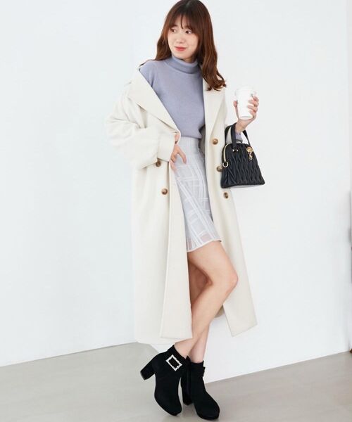 MAJESTIC LEGON（マジェスティックレゴン）の「パールビジューバックルブーツ（ブーツ・レディース・チャコールグレー/ブラック/ブラウン/グレイッシュベージュ・SMALL/MEDIUM/LARGE/X-LARGE）」の13枚目の写真