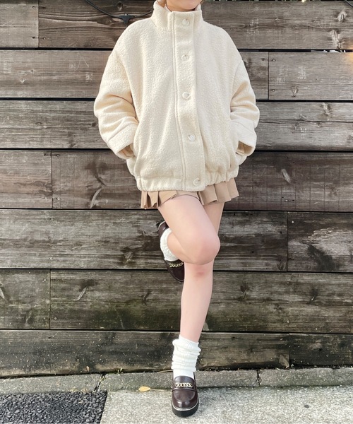 one way（ワンウェイ）の「スタンドカラーブルゾン（ブルゾン・レディース・ホワイト/ブラック/グレー・FREE）」の7枚目の写真