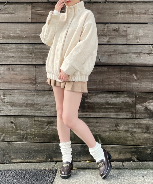 one way（ワンウェイ）の「スタンドカラーブルゾン（ブルゾン・レディース・ホワイト/ブラック/グレー・FREE）」の9枚目の写真