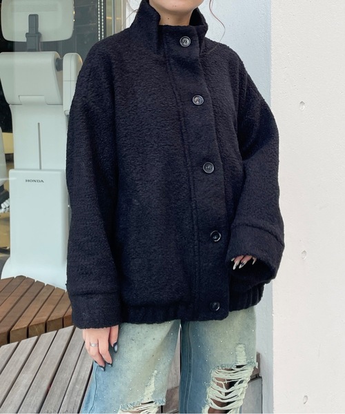 one way（ワンウェイ）の「スタンドカラーブルゾン（ブルゾン・レディース・ホワイト/ブラック/グレー・FREE）」の10枚目の写真