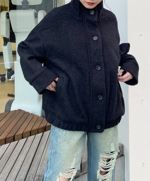 one way（ワンウェイ）の「スタンドカラーブルゾン（ブルゾン・レディース・ホワイト/ブラック/グレー・FREE）」の12枚目の写真