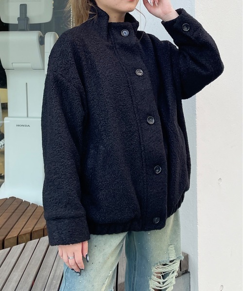 one way（ワンウェイ）の「スタンドカラーブルゾン（ブルゾン・レディース・ホワイト/ブラック/グレー・FREE）」の11枚目の写真