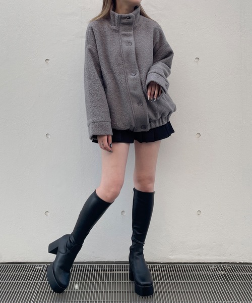 one way（ワンウェイ）の「スタンドカラーブルゾン（ブルゾン・レディース・ホワイト/ブラック/グレー・FREE）」の21枚目の写真