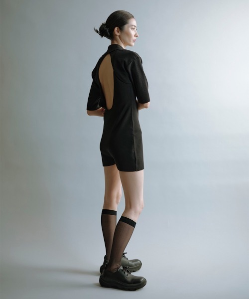 TELOPLAN（テーロプラン）の「【TELOPLAN】Percy Shorts Jumpsuits / パーシーショーツジャンプスーツ（サロペット/オーバーオール・レディース・レッド/ブラック・ONE SIZE）」の9枚目の写真