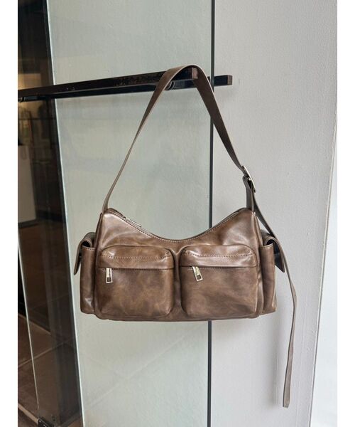 MURUA(ムルーア)の「メニーポケットマルチウェイバッグ(ハンドバッグ・レディース・グレー/ブラック/ブラウン・FREE)」の3枚目の写真