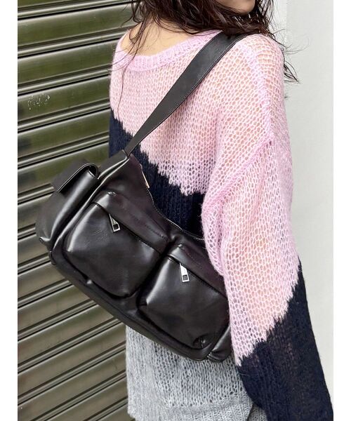 MURUA(ムルーア)の「メニーポケットマルチウェイバッグ(ハンドバッグ・レディース・グレー/ブラック/ブラウン・FREE)」の1枚目の写真