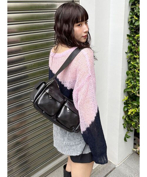 MURUA(ムルーア)の「メニーポケットマルチウェイバッグ(ハンドバッグ・レディース・グレー/ブラック/ブラウン・FREE)」の9枚目の写真