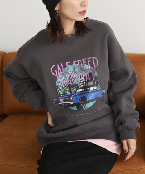 Auntie Rosa Holiday(アンティローザホリデー)の「裏起毛ヴィンテージライクCARスウェット(スウェット・レディース・チャコールグレー/ナチュラル・FREE)」の14枚目の写真