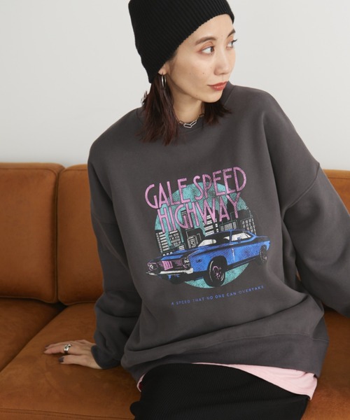 Auntie Rosa Holiday(アンティローザホリデー)の「裏起毛ヴィンテージライクCARスウェット(スウェット・レディース・チャコールグレー/ナチュラル・FREE)」の15枚目の写真