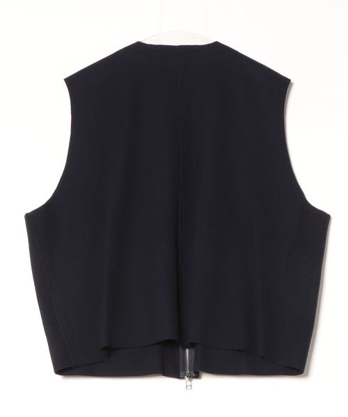 my beautiful landlet（マイビューティフルランドレット）の「【my beautiful landlet】MELTON FABRIC VEST（ベスト・メンズ・ネイビー/オートミール/ブラウン/ブラック・1/0）」の21枚目の写真