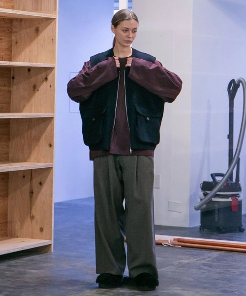 my beautiful landlet（マイビューティフルランドレット）の「【my beautiful landlet】MELTON FABRIC VEST（ベスト・メンズ・ネイビー/オートミール/ブラウン/ブラック・1/0）」の19枚目の写真