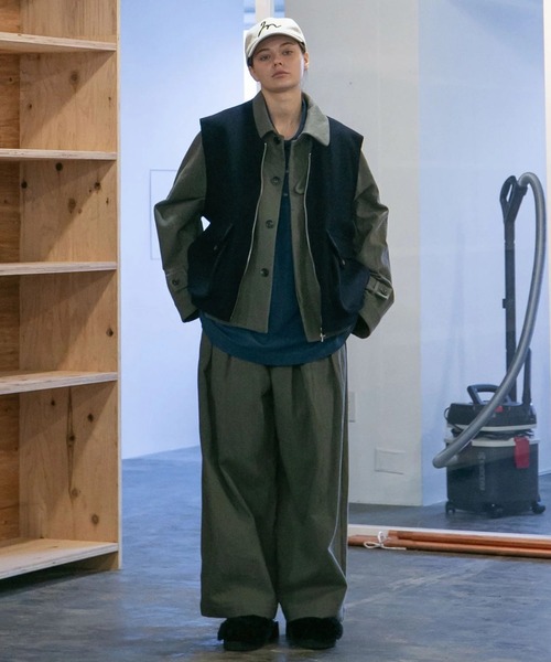 my beautiful landlet（マイビューティフルランドレット）の「【my beautiful landlet】MELTON FABRIC VEST（ベスト・メンズ・ネイビー/オートミール/ブラウン/ブラック・1/0）」の20枚目の写真