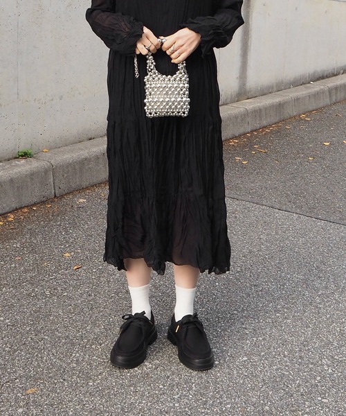 minia（ミニア）の「レースアップモカシンシューズ（ローファー・レディース・ブラック/ブラウン系1/ブラック系1・S/M/L）」の13枚目の写真