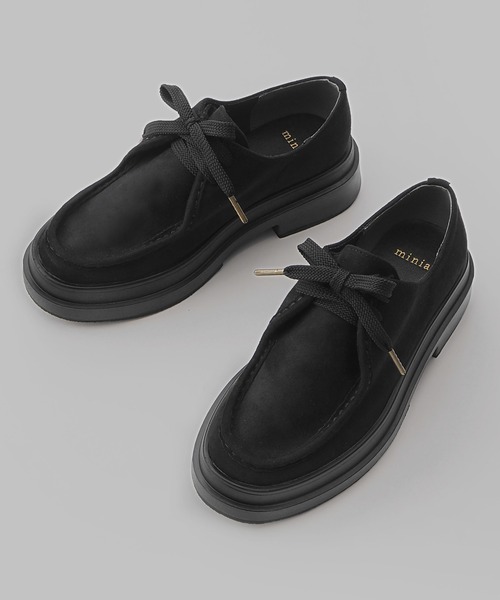 minia（ミニア）の「レースアップモカシンシューズ（ローファー・レディース・ブラック/ブラウン系1/ブラック系1・S/M/L）」の6枚目の写真