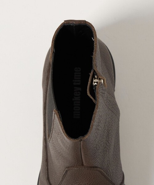 MONKEY TIME（モンキータイム）の「サイドジップ＆ゴア ブーツ（ブーツ・メンズ・ブラック/ダークブラウン・25cm/26cm/27cm/28cm）」の20枚目の写真