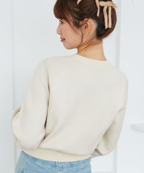 MAJESTIC LEGON(マジェスティックレゴン)の「アーガイル柄リボンカーデ(カーディガン/ボレロ・レディース・ホワイト系その他2/レッド系その他2/ブルー系その他4/グレー系その他・MEDIUM)」の11枚目の写真