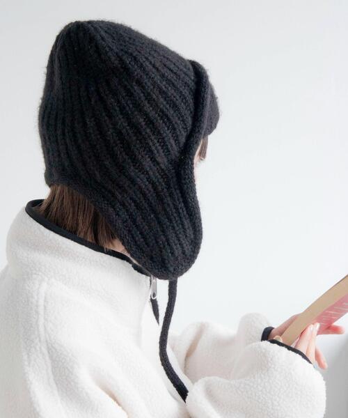 WEGO（ウィゴー）の「WEGO/イヤーフラップリブニットキャップ（ニットキャップ/ビーニー・レディース・ブラック/オフホワイト/ブラウン・FREE）」の19枚目の写真