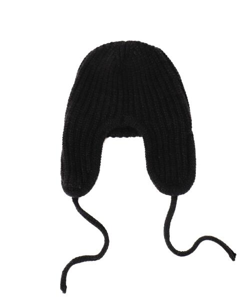 WEGO（ウィゴー）の「WEGO/イヤーフラップリブニットキャップ（ニットキャップ/ビーニー・レディース・ブラック/オフホワイト/ブラウン・FREE）」の11枚目の写真