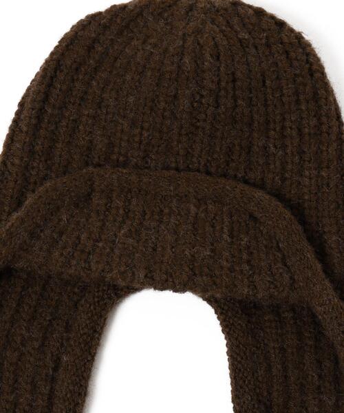 WEGO（ウィゴー）の「WEGO/イヤーフラップリブニットキャップ（ニットキャップ/ビーニー・レディース・ブラック/オフホワイト/ブラウン・FREE）」の13枚目の写真