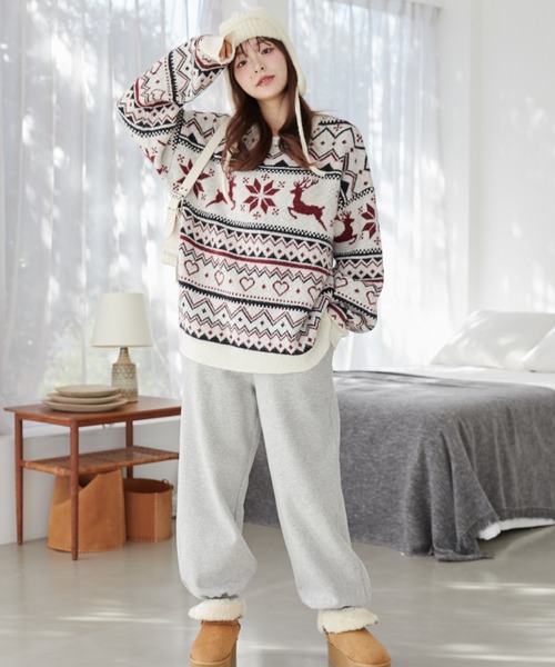 WEGO（ウィゴー）の「WEGO/イヤーフラップリブニットキャップ（ニットキャップ/ビーニー・レディース・ブラック/オフホワイト/ブラウン・FREE）」の5枚目の写真