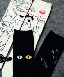 KIVISDOU（キビスドウ）の「【2足セット】KIVISDOU Cat`s!　クルーソックス レディース 靴下（ソックス/靴下・レディース）」