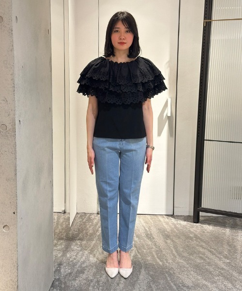 JENNE(ジェンヌ)の「2WAYボリュームレースブラウス(その他トップス・レディース・ブラック/ホワイト・LARGE/MEDIUM/SMALL)」の16枚目の写真