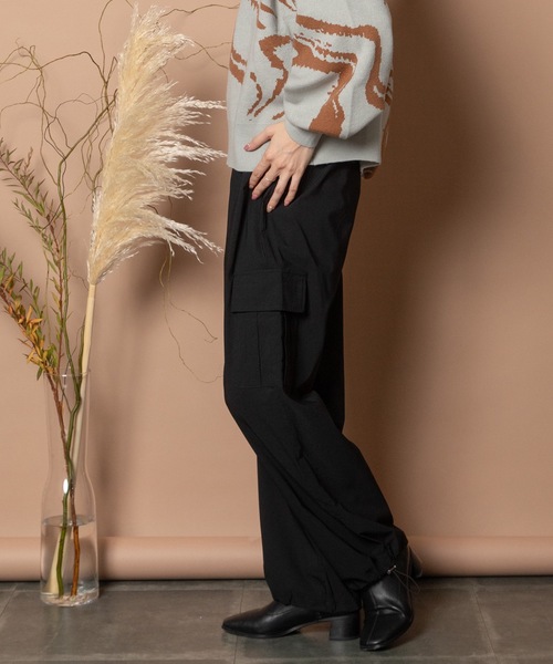 Bou Jeloud（ブージュルード）の「ストレッチカーゴパンツ（カーゴパンツ・レディース・ブラック/カーキ/ベージュ・38）」の10枚目の写真